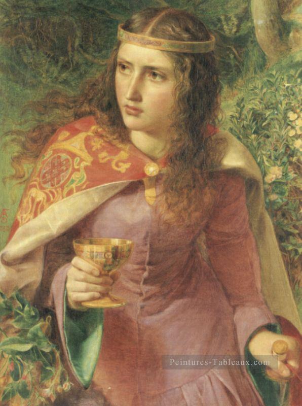 Reine Eleanor peintre victorien Anthony Frederick Augustus Sandys Peintures à l'huile